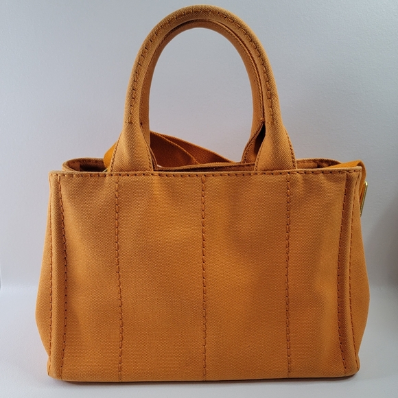 PRADA Canapa Canvas Tote Handbag/Crossbody Bag - Picture 3 of 12